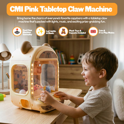 Contixo CM1 Capybara Mini Claw Machine, Tabletop Arcade Prize Grabber Game Toy with LED Lights, Music & Joystick for Boy's Girl's Kids Ages 3+