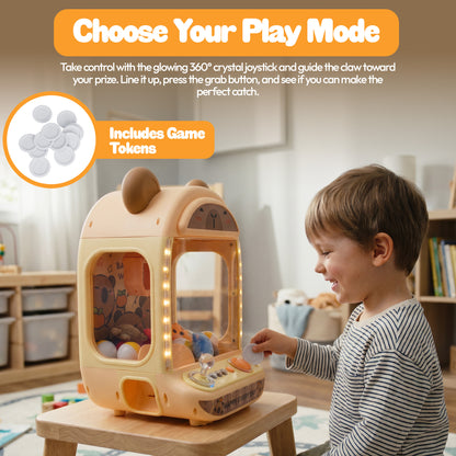 Contixo CM1 Capybara Mini Claw Machine, Tabletop Arcade Prize Grabber Game Toy with LED Lights, Music & Joystick for Boy's Girl's Kids Ages 3+