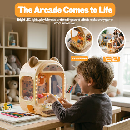 Contixo CM1 Capybara Mini Claw Machine, Tabletop Arcade Prize Grabber Game Toy with LED Lights, Music & Joystick for Boy's Girl's Kids Ages 3+