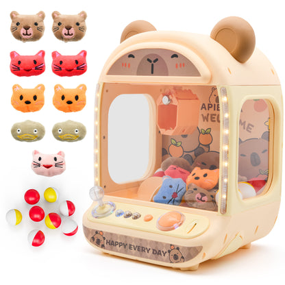 Contixo CM1 Capybara Mini Claw Machine, Tabletop Arcade Prize Grabber Game Toy with LED Lights, Music & Joystick for Boy's Girl's Kids Ages 3+