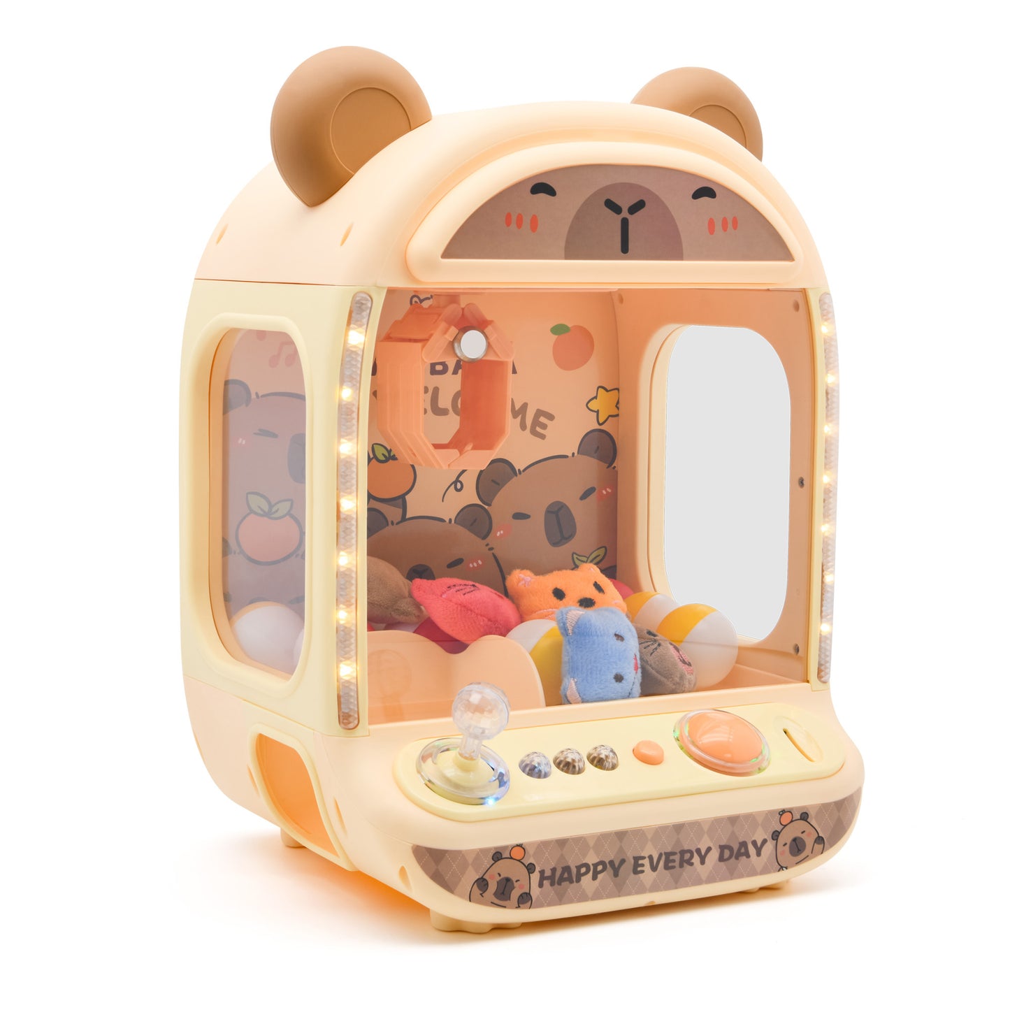 Contixo CM1 Brown Capybara Claw Machine | Mini Arcade Prize Grabber