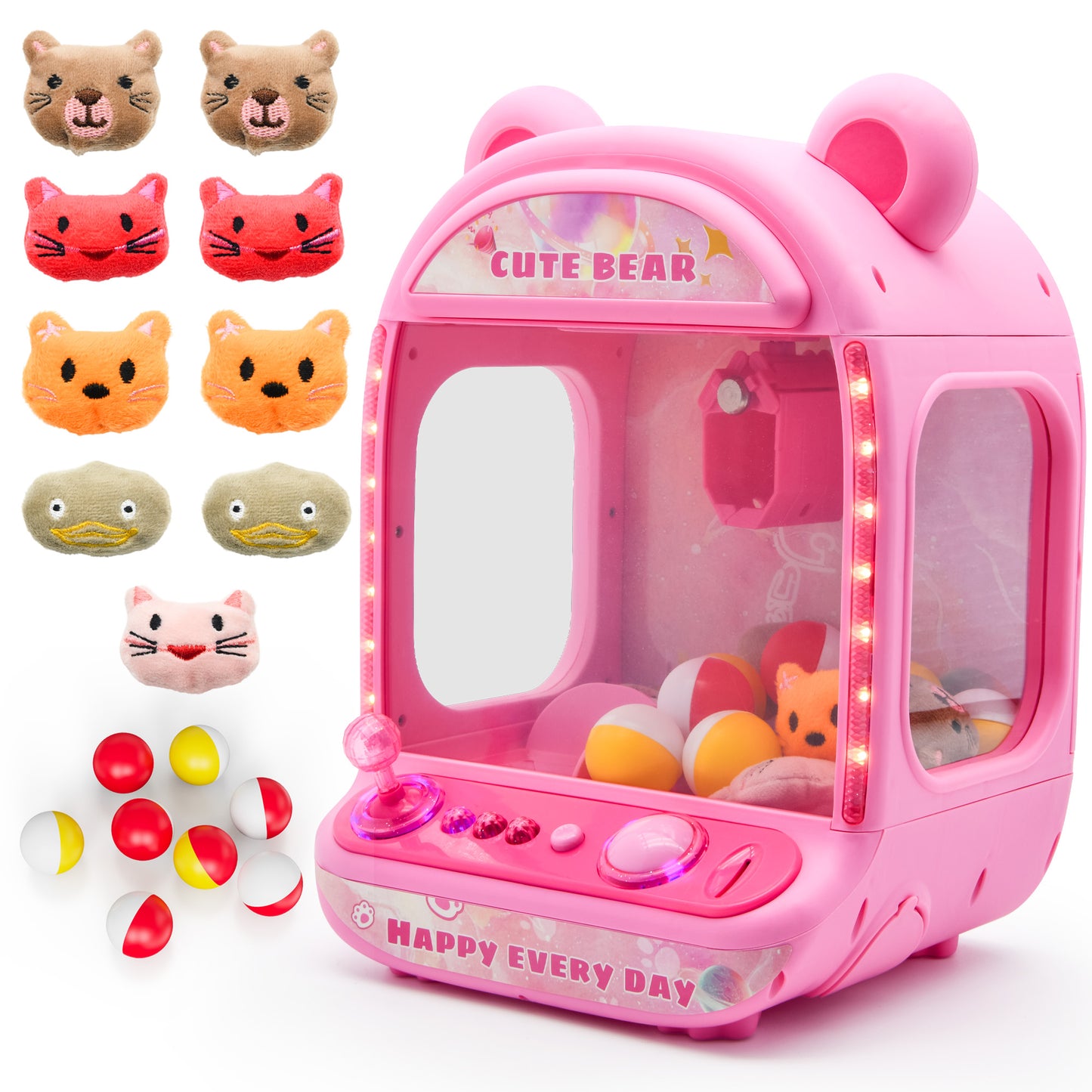 Contixo CM2 Pink Tabletop Claw Machine, Mini Arcade Prize Grabber