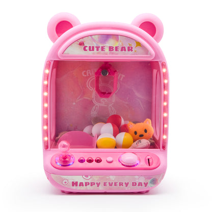 Contixo CM2 Pink Tabletop Claw Machine, Mini Arcade Prize Grabber Game with LED Lights, Music, Toys & Capsules for Girl's Boy's Kids Ages 3+