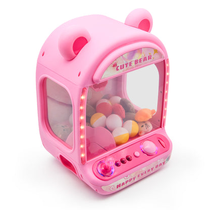 Contixo CM2 Pink Tabletop Claw Machine, Mini Arcade Prize Grabber Game with LED Lights, Music, Toys & Capsules for Girl's Boy's Kids Ages 3+