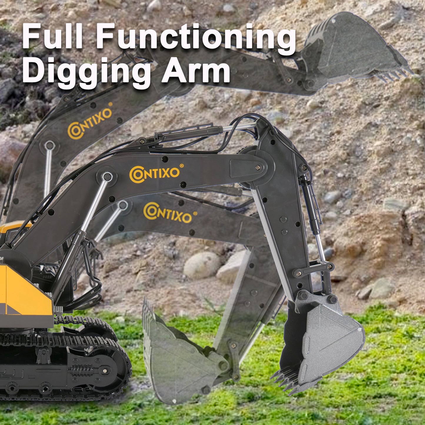 Contixo CV2 Remote Control RC Construction Excavator Toy for Kids