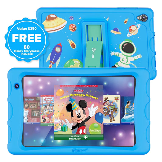 Contixo K80A - 8" Kids Tablet, 2025 Model, 80 FREE Disney eBooks, Educational Android Tablet for Ages 3-12, 32GB, Kid-Proof Case with Kickstand, Android 13