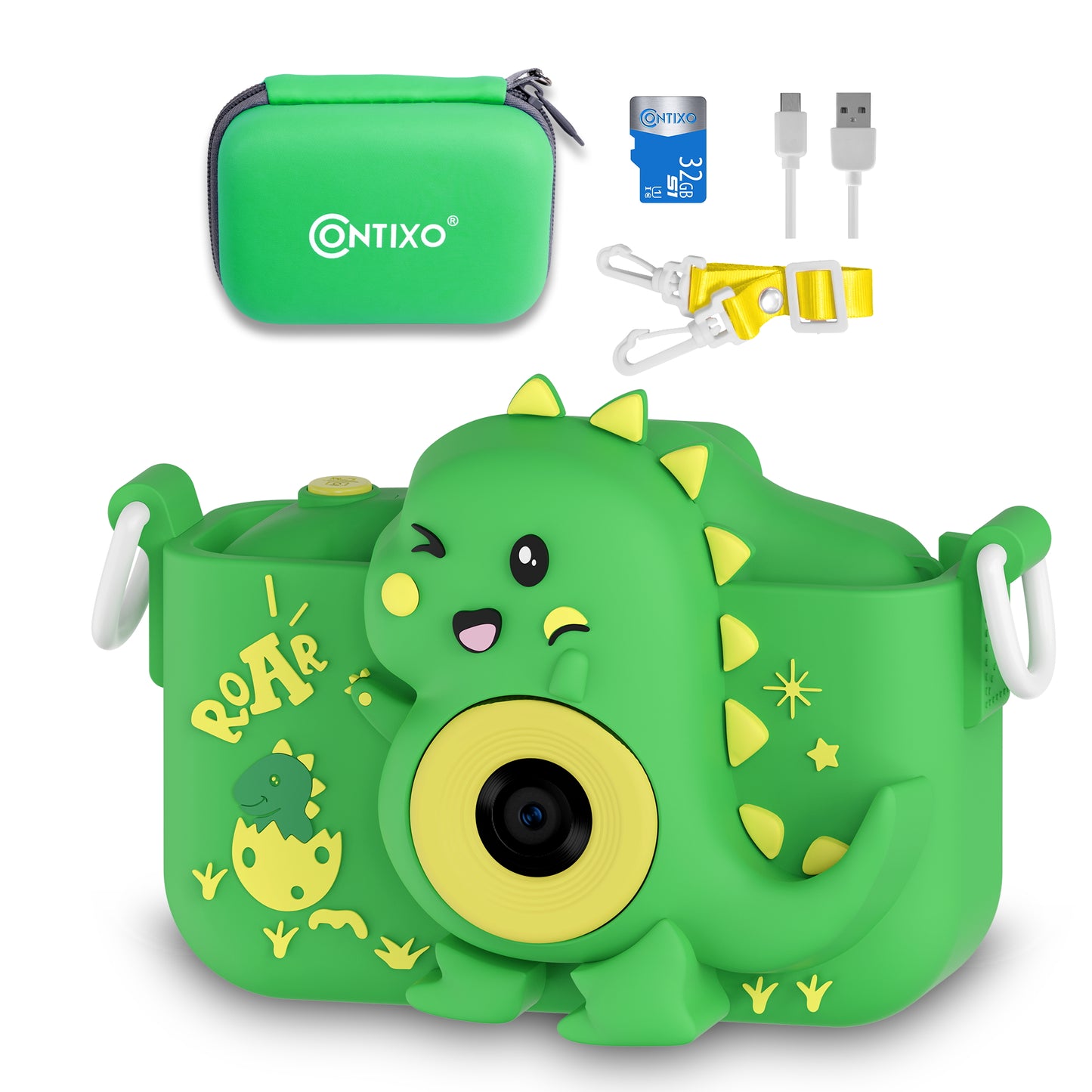 Contixo Kids Digital Camera - 1080p HD, Dual Lens, Selfies, Games, 32GB S