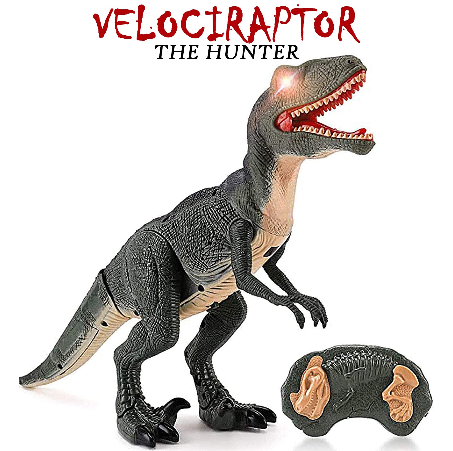 Contixo DR1 Remote Control Walking Velociraptor Dinosaur Toy