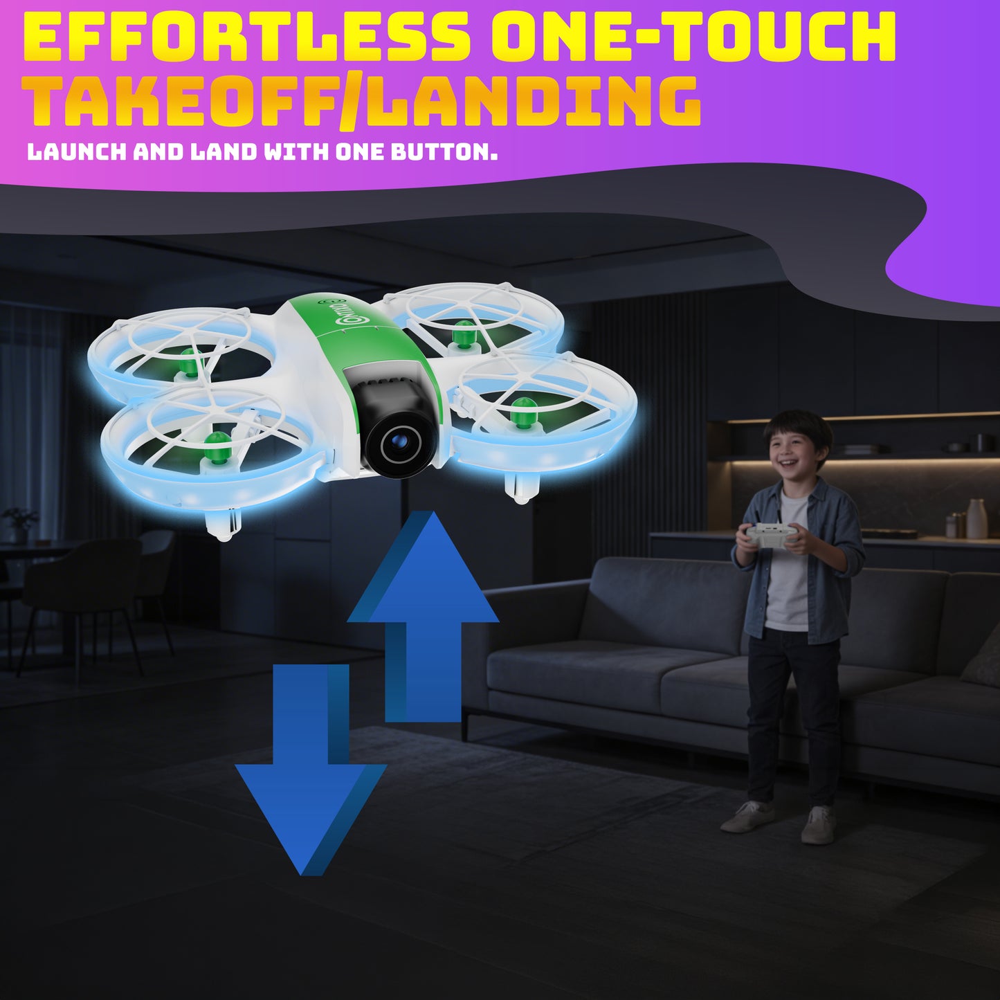 Contixo F15 Astro Mini Drone with 2.4" Screen Remote – 720P HD Camera, Live Video Display, Optical Flow Hover, One-Key Takeoff/Landing, 360° Stunts, 2 Batteries, Beginner Drone for Kids & Adults