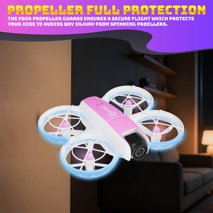 Contixo F15 Astro Mini Drone with 2.4" Screen Remote - 720P HD Camera, Live Video Display, Optical Flow Hover, One-Key Takeoff/Landing, 360° Stunts, 2 Batteries, Beginner Drone for Kids & Adults