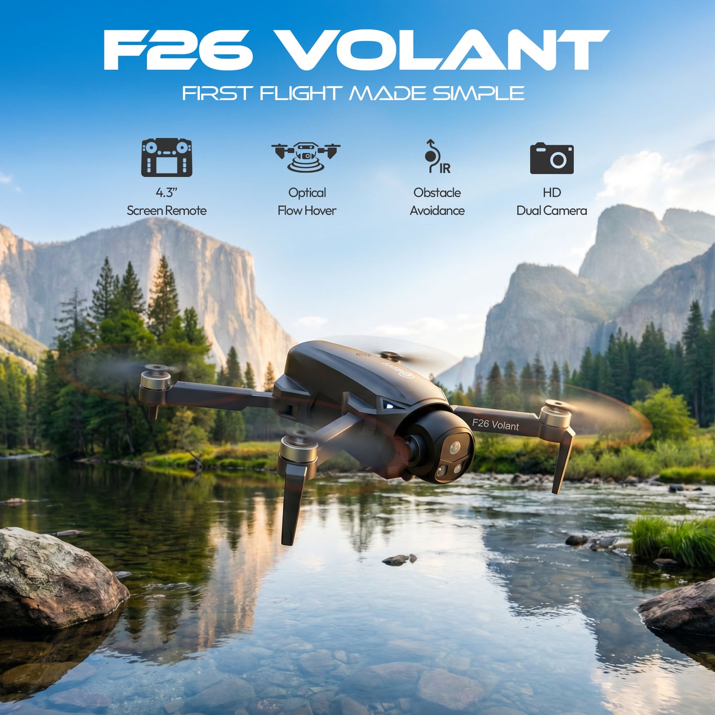 Contixo F26 Volant FPV Drone, Brushless Camera Drone with 4.3” Screen Controller