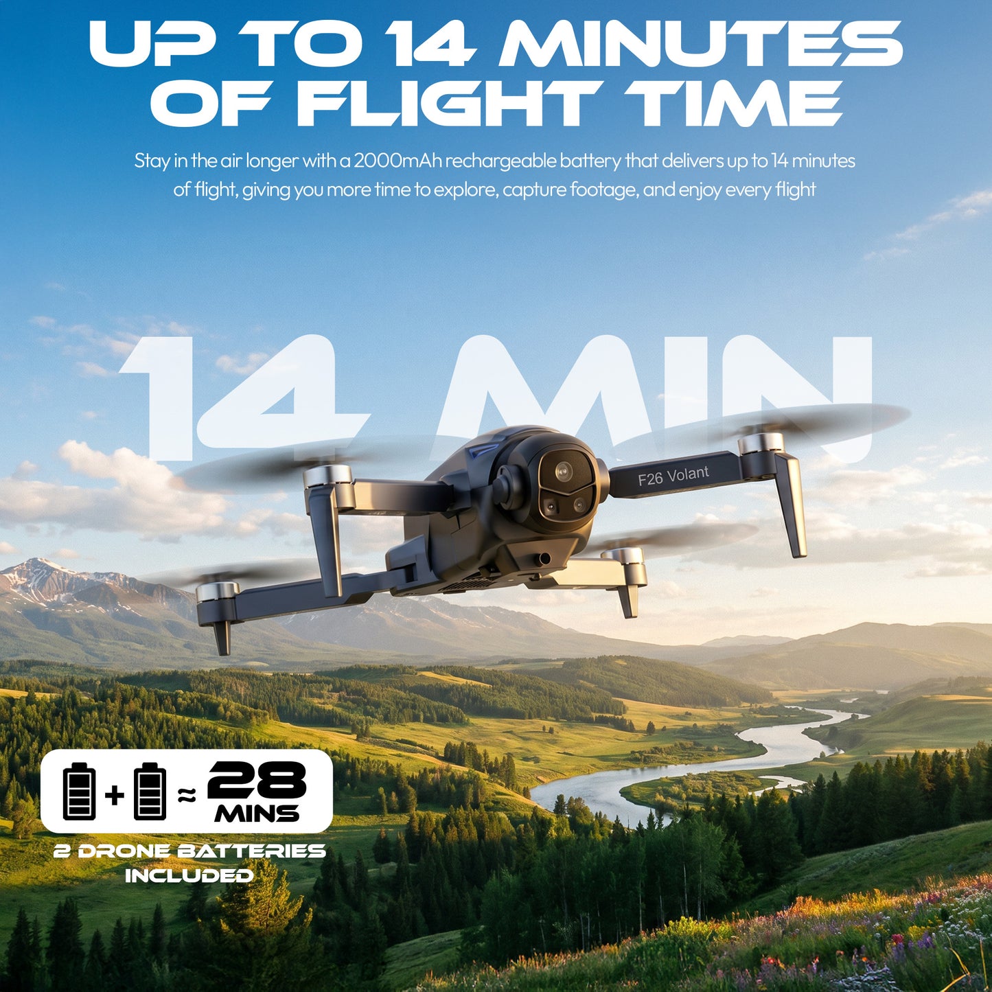 Contixo F26 Volant FPV Drone, Brushless Camera Drone with 4.3” Screen Controller