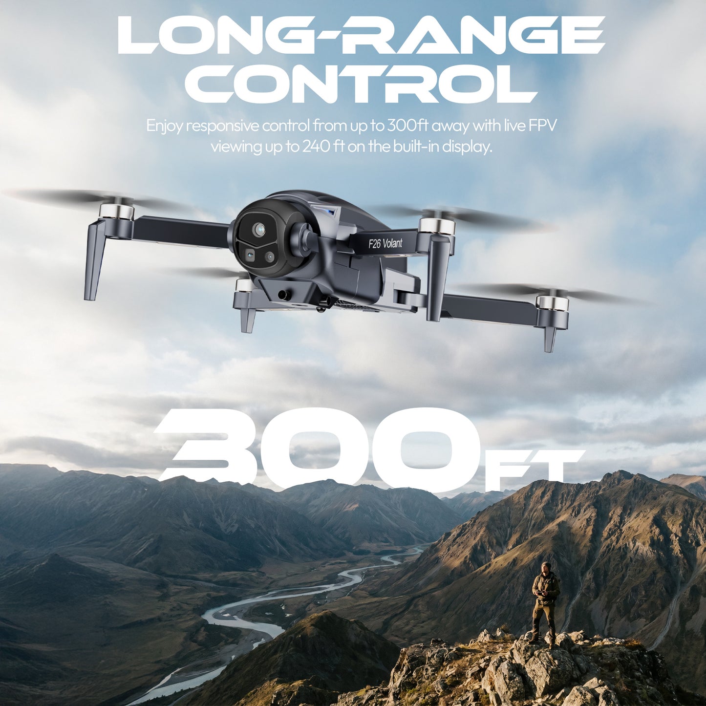 Contixo F26 Volant FPV Drone, Brushless Camera Drone with 4.3” Screen Controller