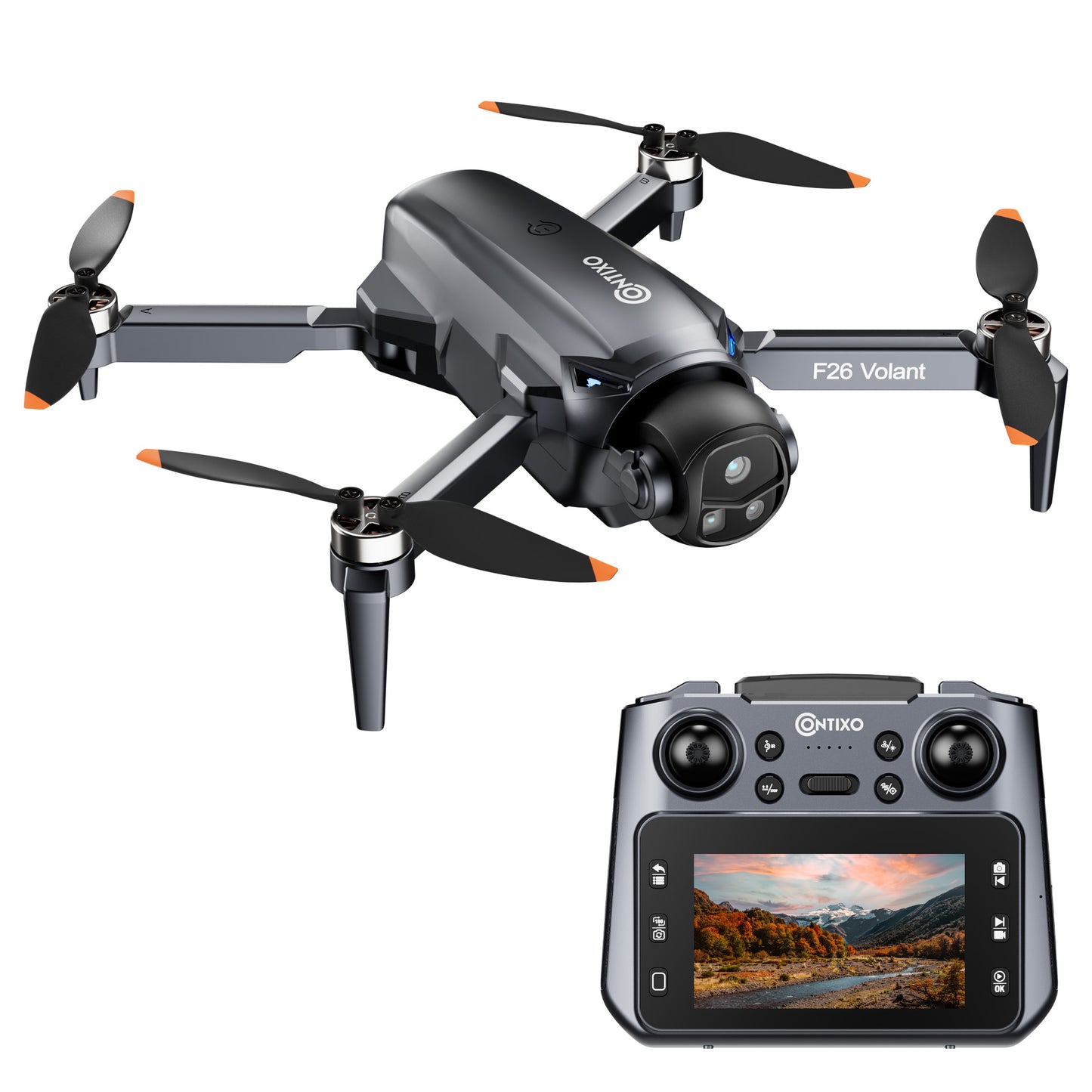 Contixo F26 Volant FPV Drone, Brushless Camera Drone with 4.3” Screen Controller