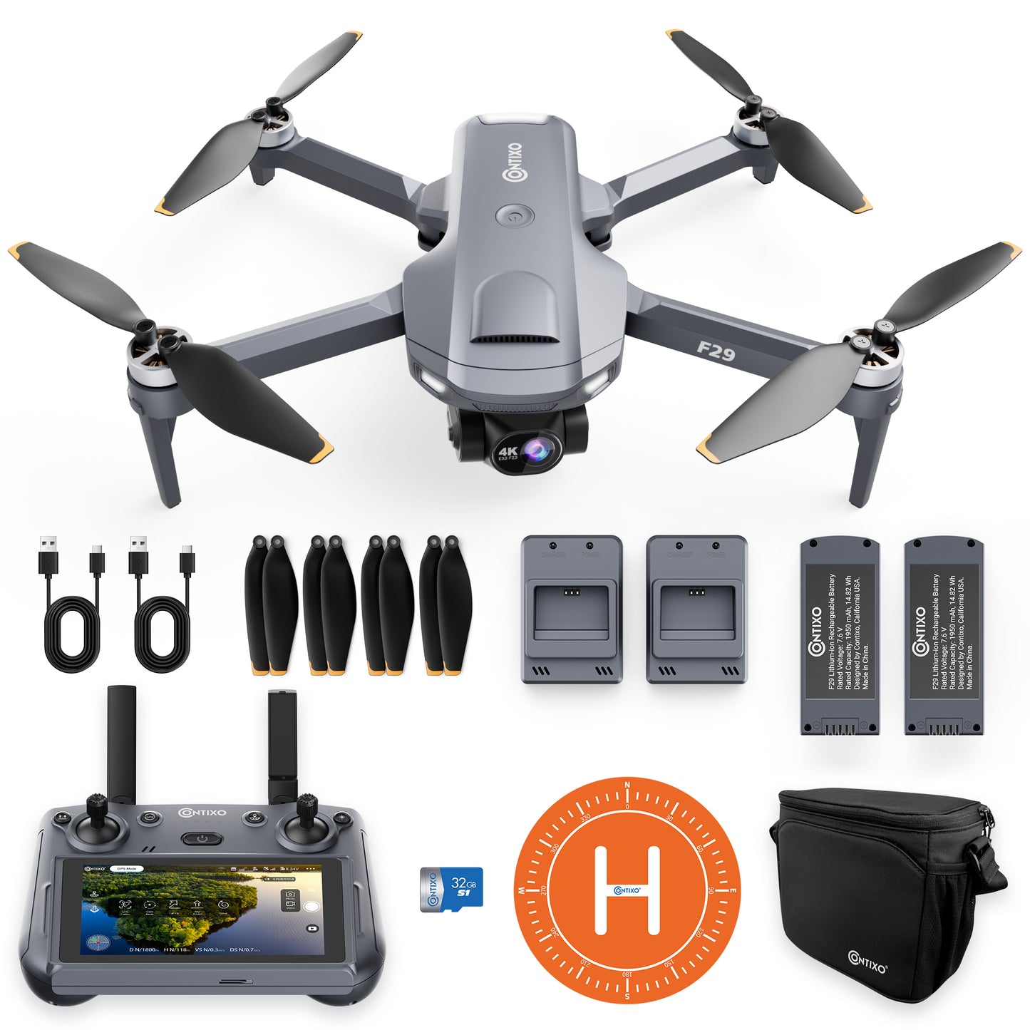 Contixo F29 Altura Max - Advanced GPS Drone with 4K UHD Camera & Extended Range