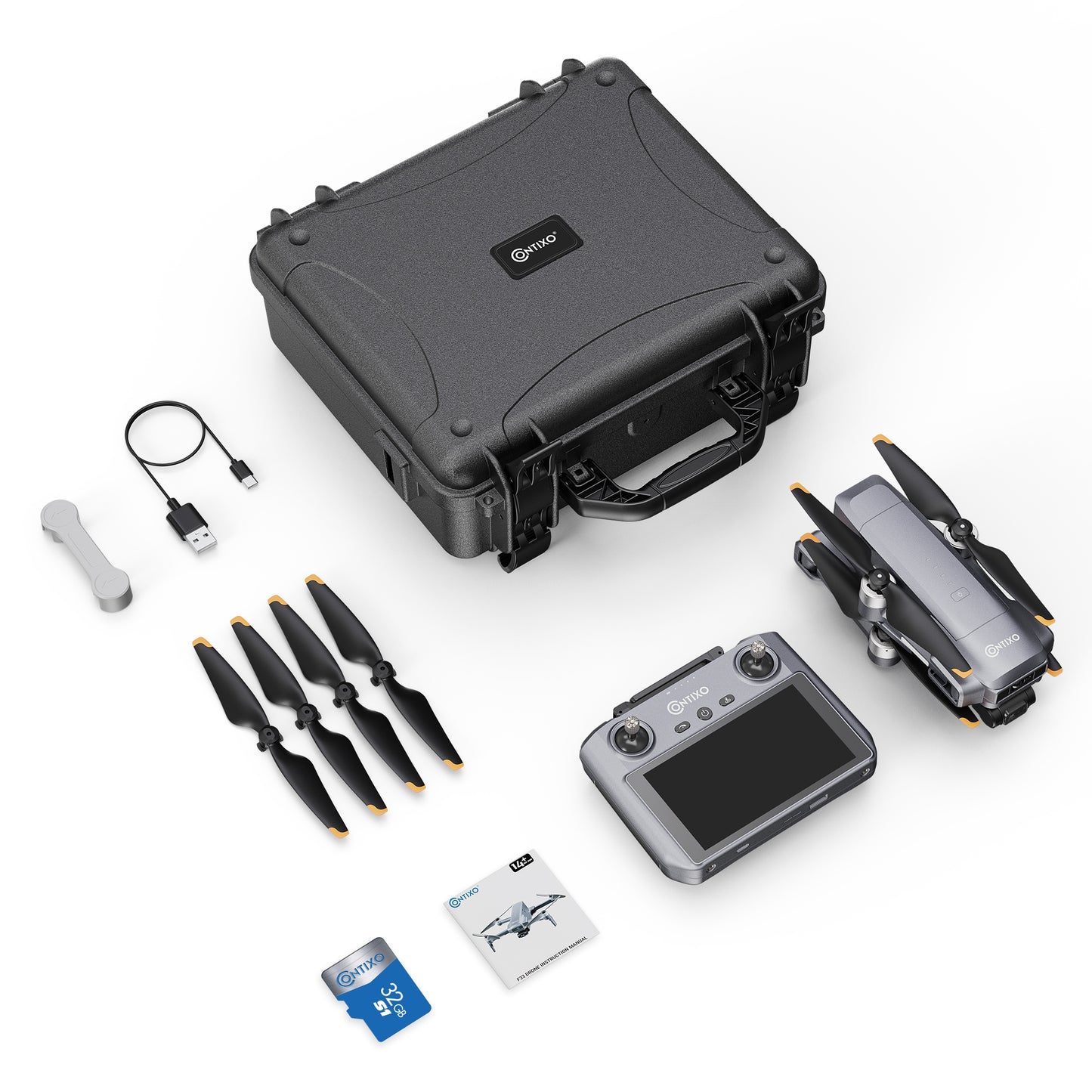 Contixo F33 Vortex - Professional 4K UHD GPS Drone - 42 Min Flight, Brushless Motors, Advanced Smart Modes