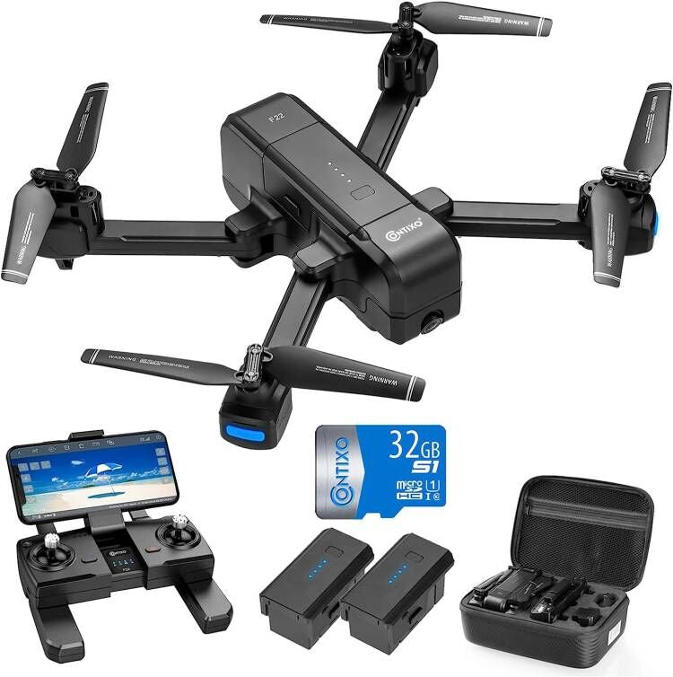 Contixo F36 Silver Horizon Remote Control FPV Foldable Drone with 4K H