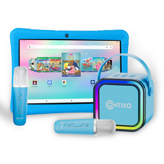Contixo K102 10" Kids Tablet with Kids Bluetooth Karaoke and Two Microphones