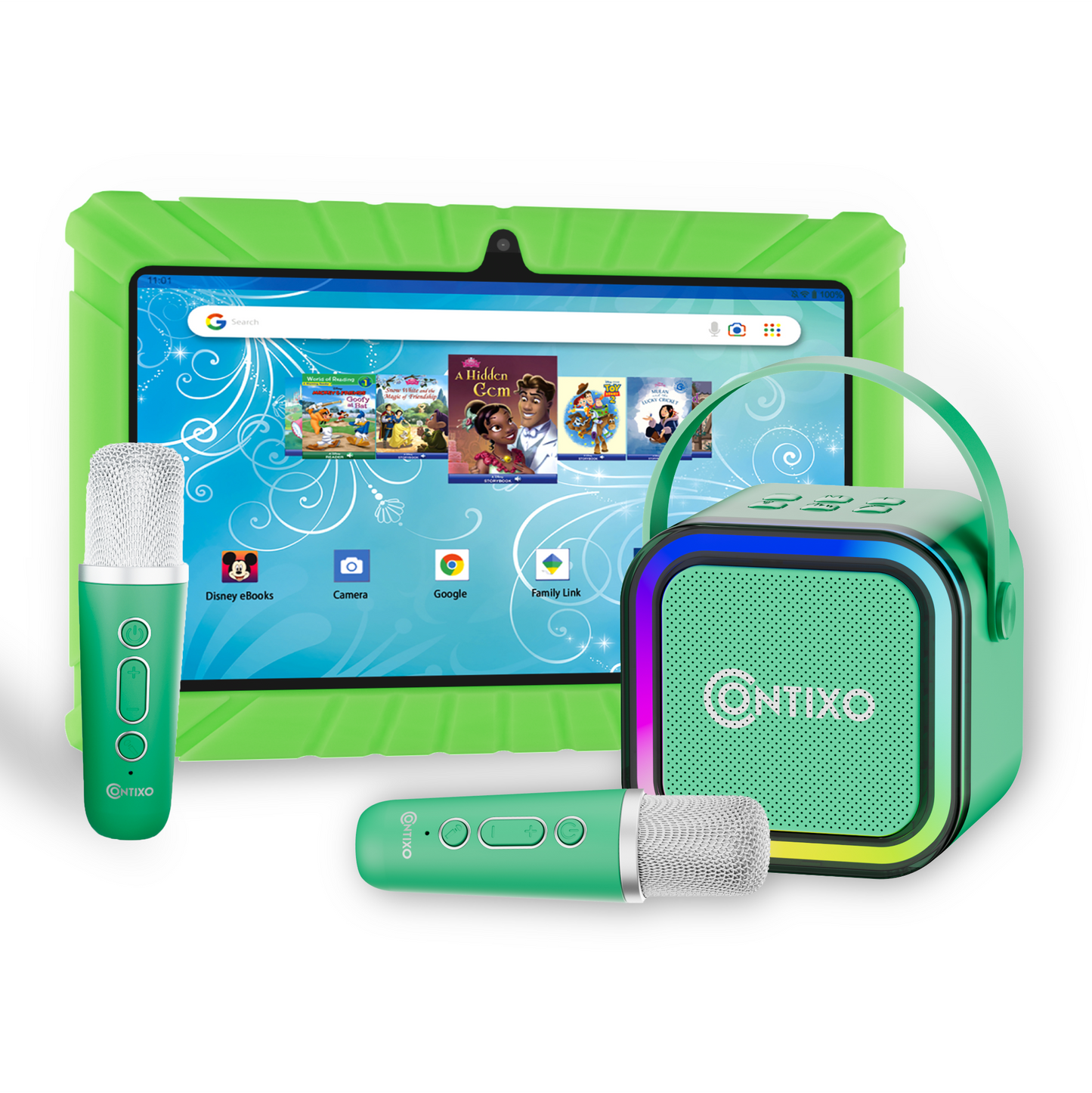 Contixo V8 7" Kids Tablet with Kids Bluetooth Karaoke and Two Microphones