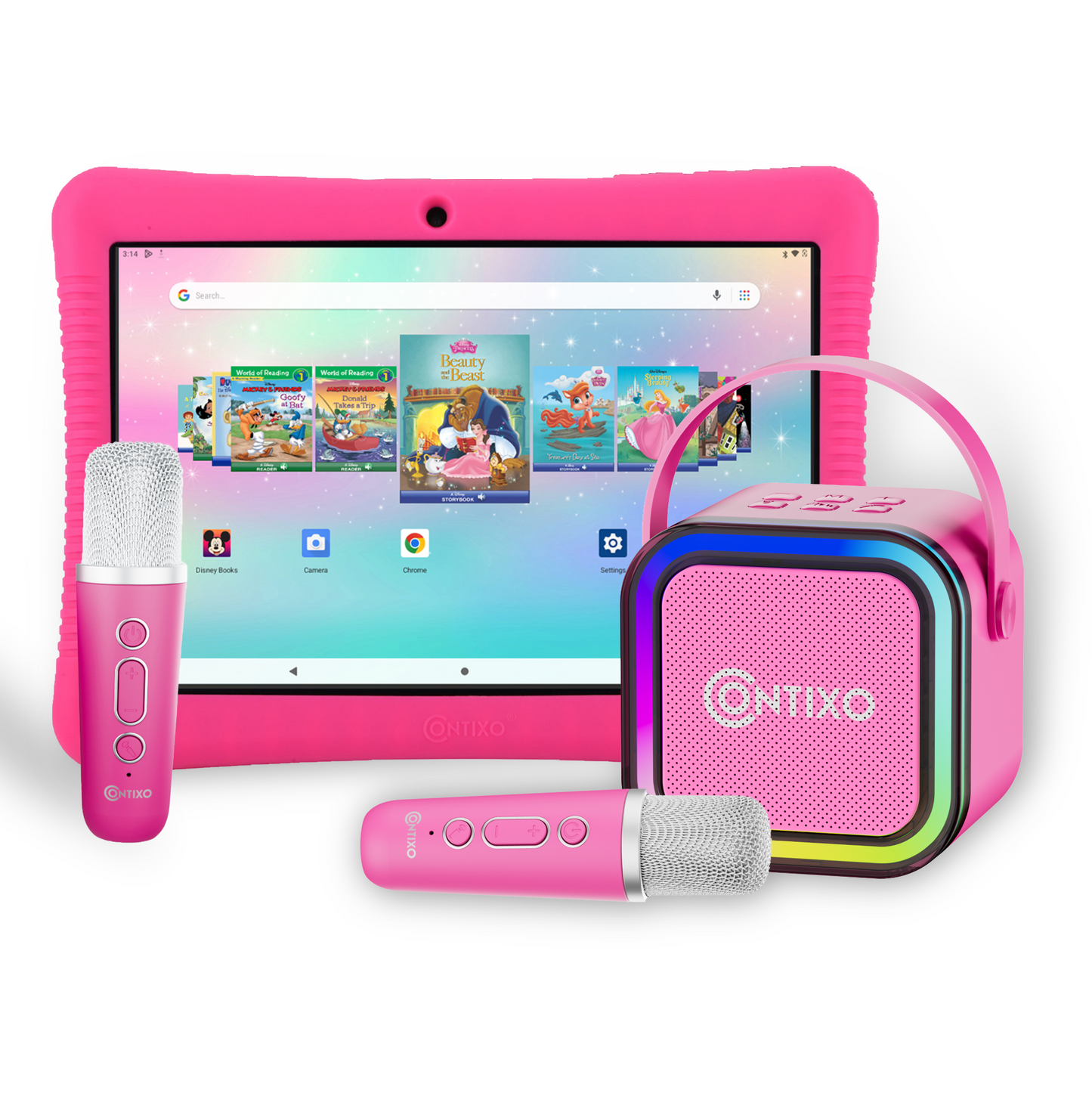 Contixo K102 10" Kids Tablet with Kids Bluetooth Karaoke and Two Microphones