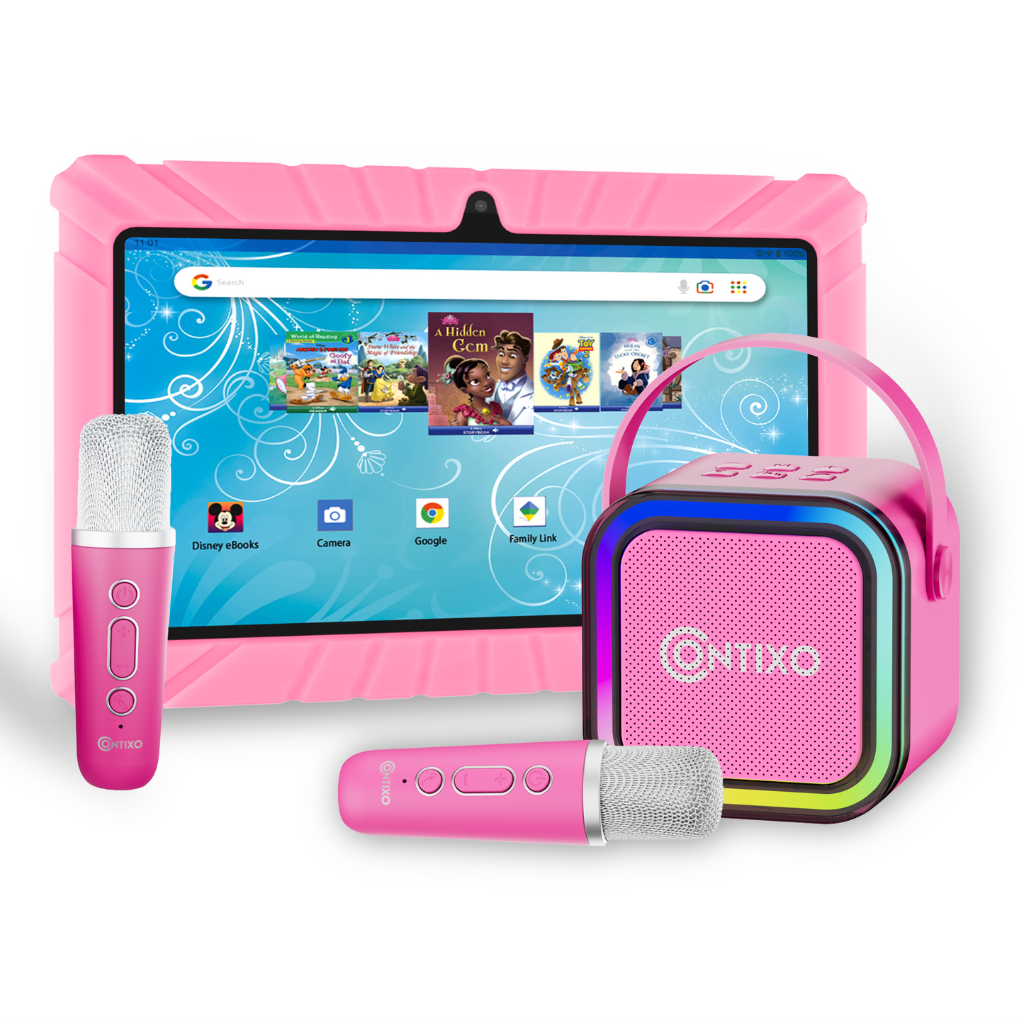 Contixo V8 7" Kids Tablet with Kids Bluetooth Karaoke and Two Microphones