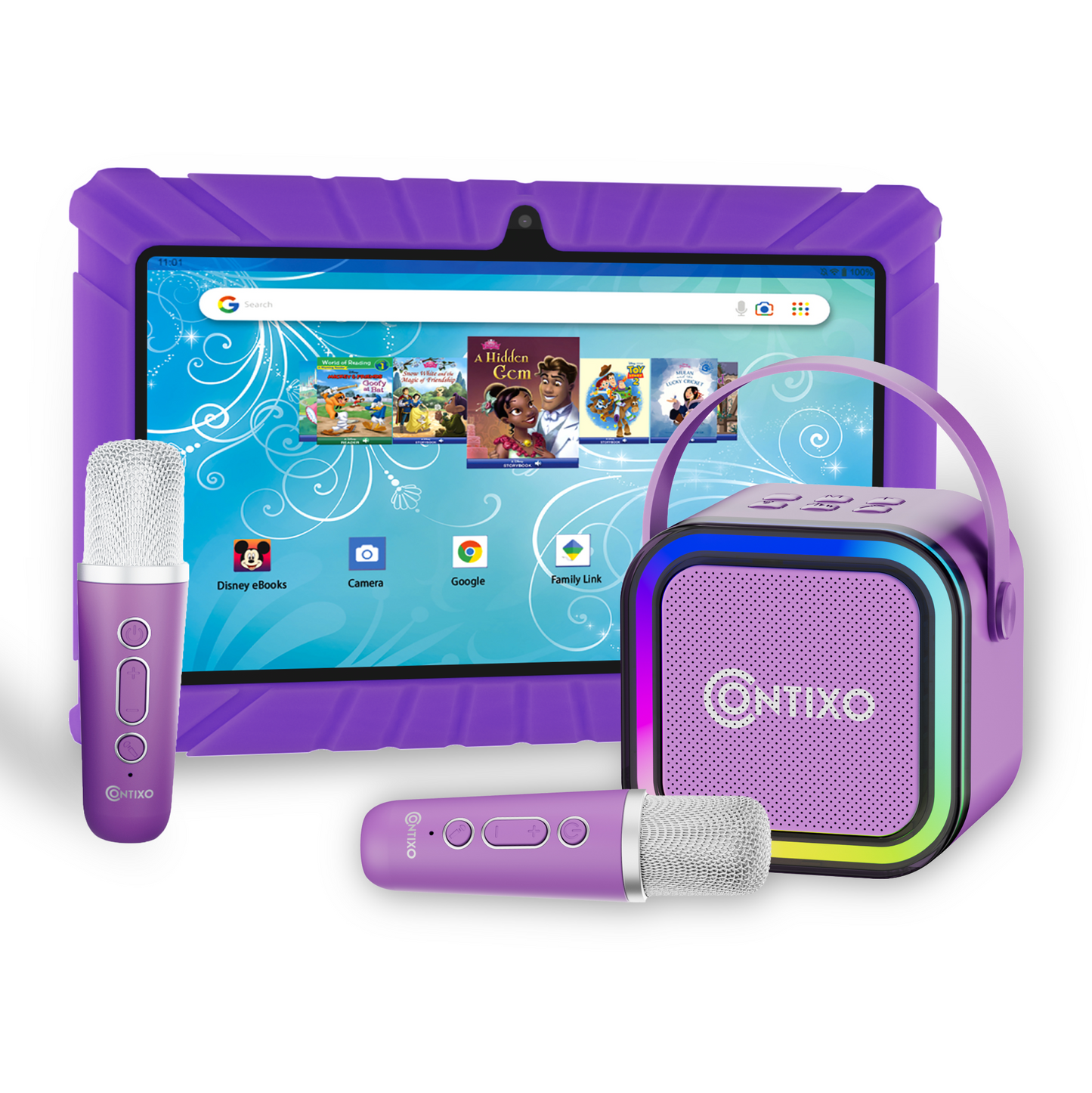 Contixo V8 7" Kids Tablet with Kids Bluetooth Karaoke and Two Microphones