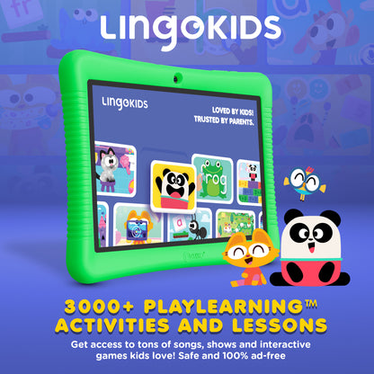 Contixo K102 10" Kids Tablet, Featuring Epic & Lingo Kids, 15 Educational Apps