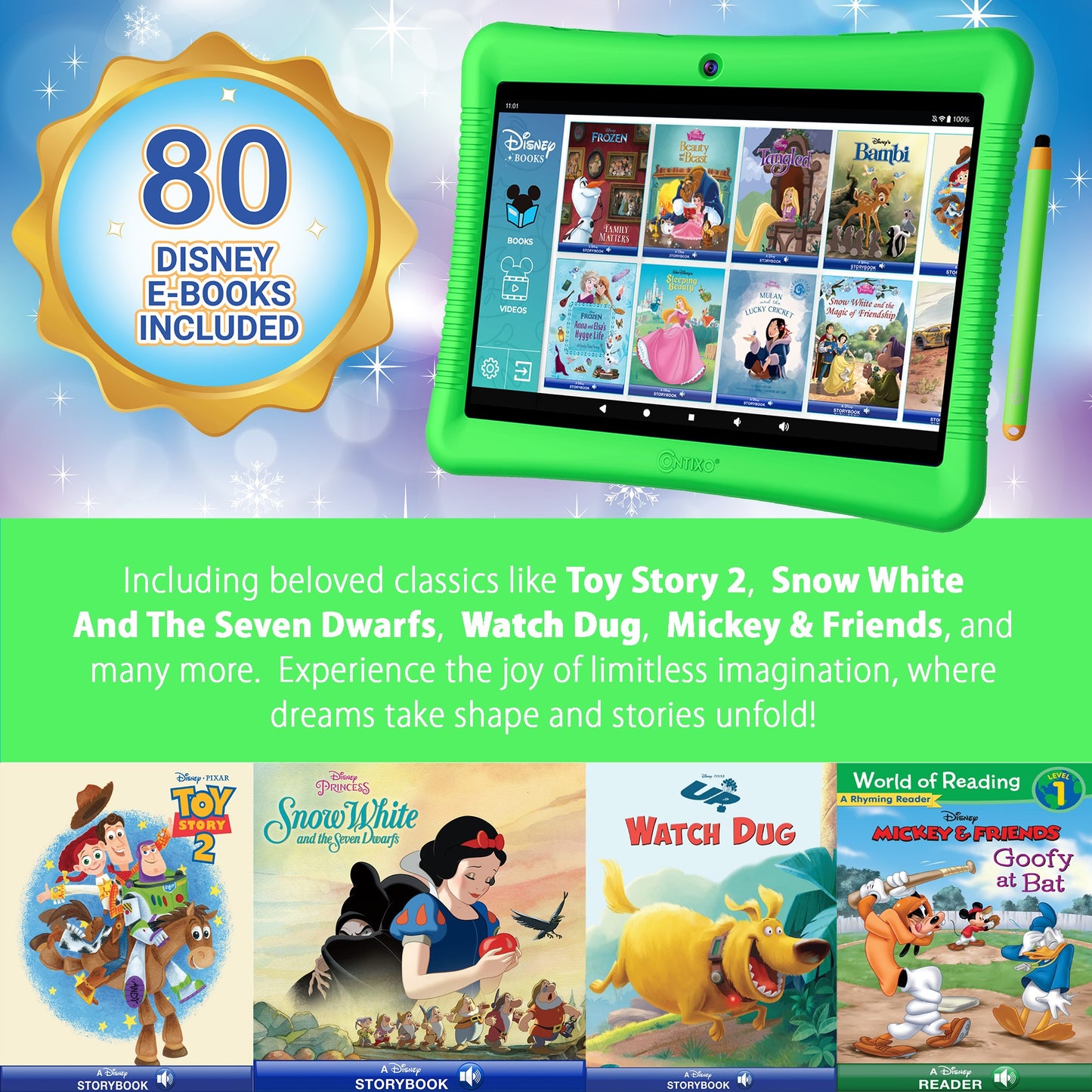 Contixo K102 10" Kids Tablet Featuring Disney E-Books
