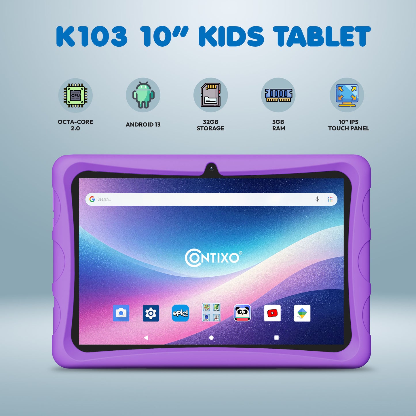 Contixo K103A 10-Inch Kids 64GB HD Tablet