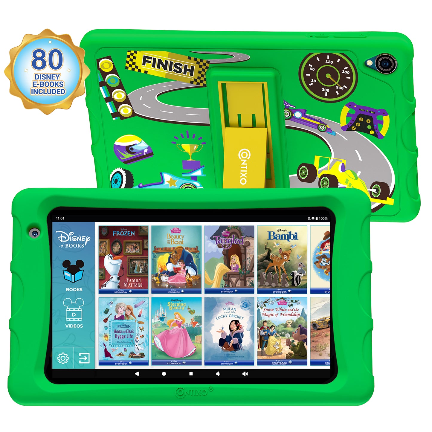 Contixo K80 8-Inch Kids Tablet Featuring 80 Disney eBooks - 2GB + 64GB