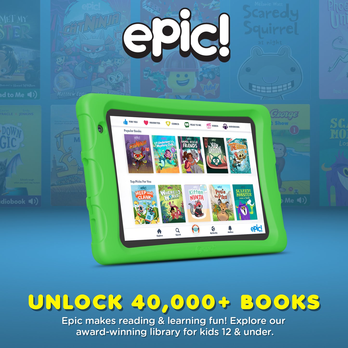 Contixo K81 8-Inch Kids Tablet Featuring 80 Disney eBooks - 4GB + 64GB