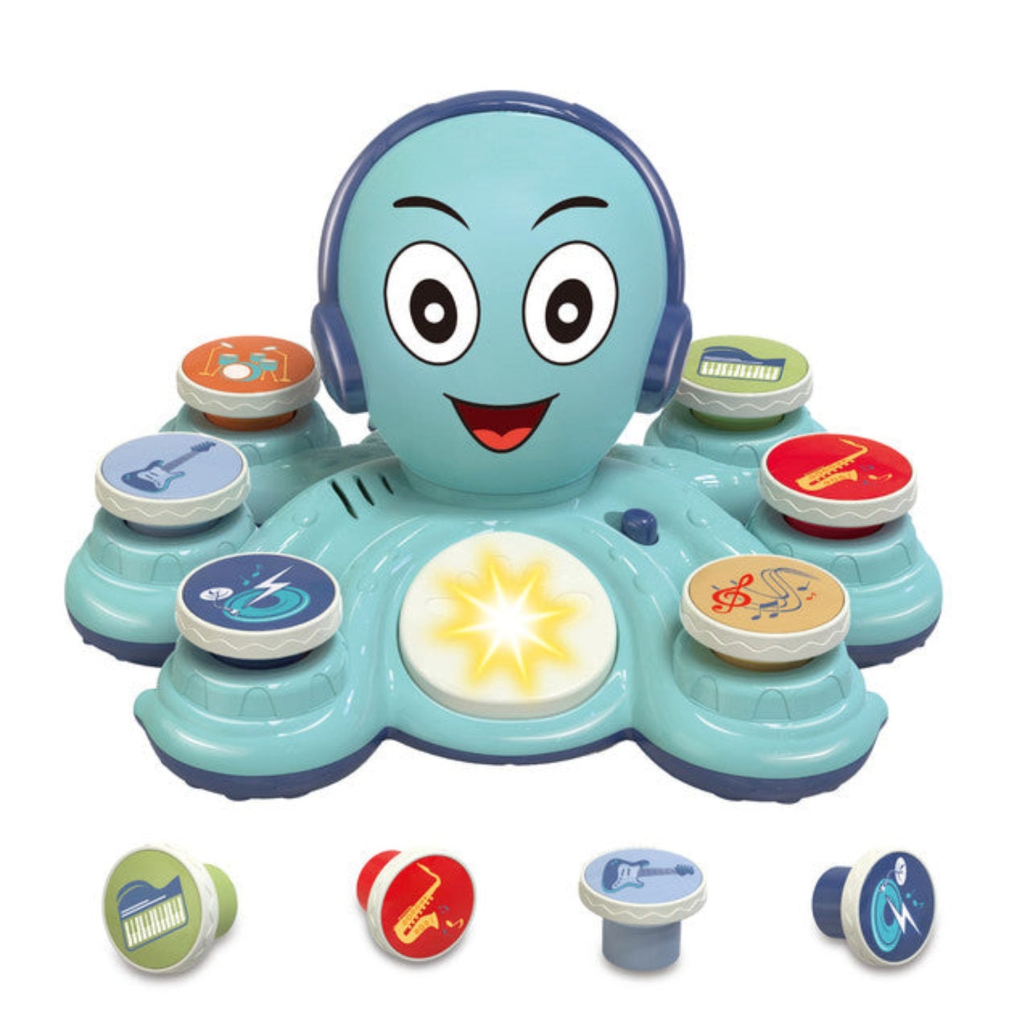 Contixo Baby Piano Toy - Octopus Musical Toy with 6 Keyboards, Ages 6-24 Months, Blue
