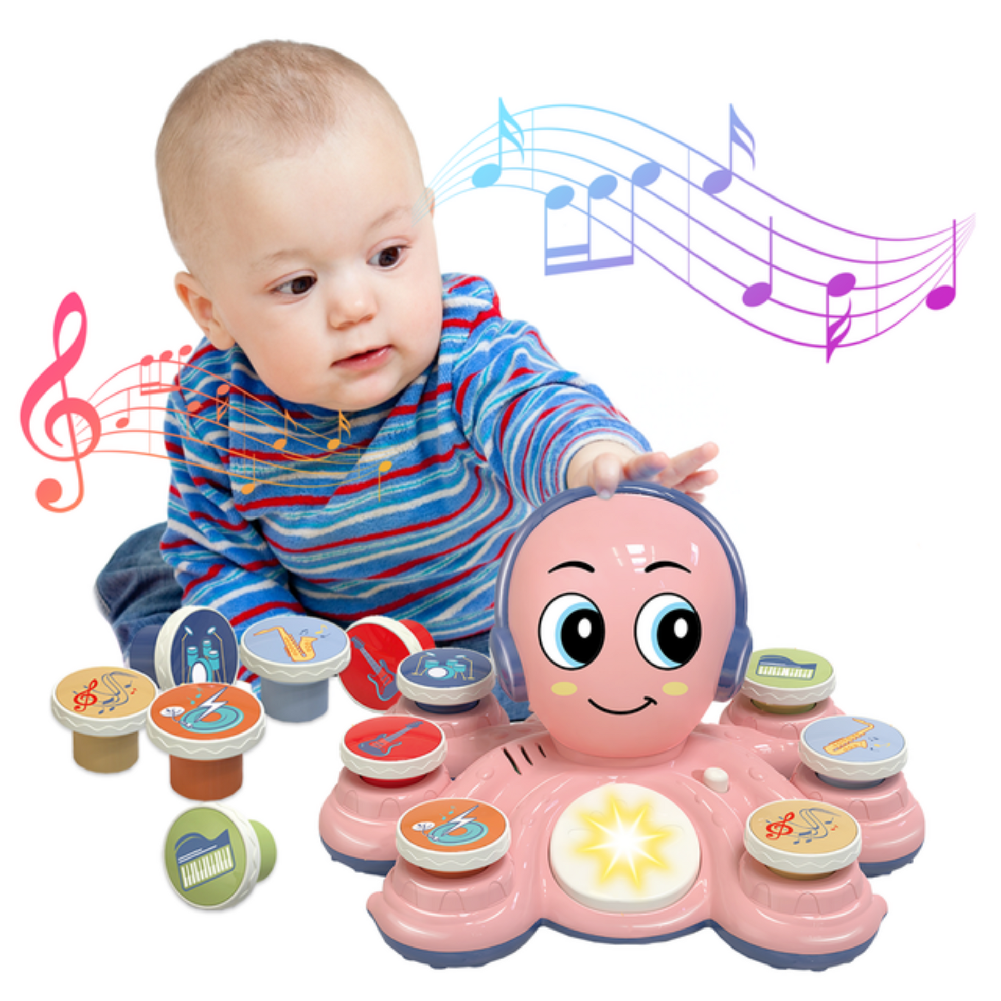 Contixo Baby Piano Toy Octopus Musical Toy with Keyboards, Ages 6-