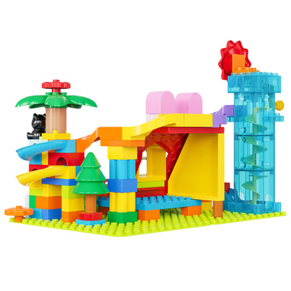 Contixo MK1 Marble Run Building Blocks Set, 118PCS STEM Construction Toy with Elevator Lift, Rabbit House Track Toys For Boy's Girl's Kids Ages 3+