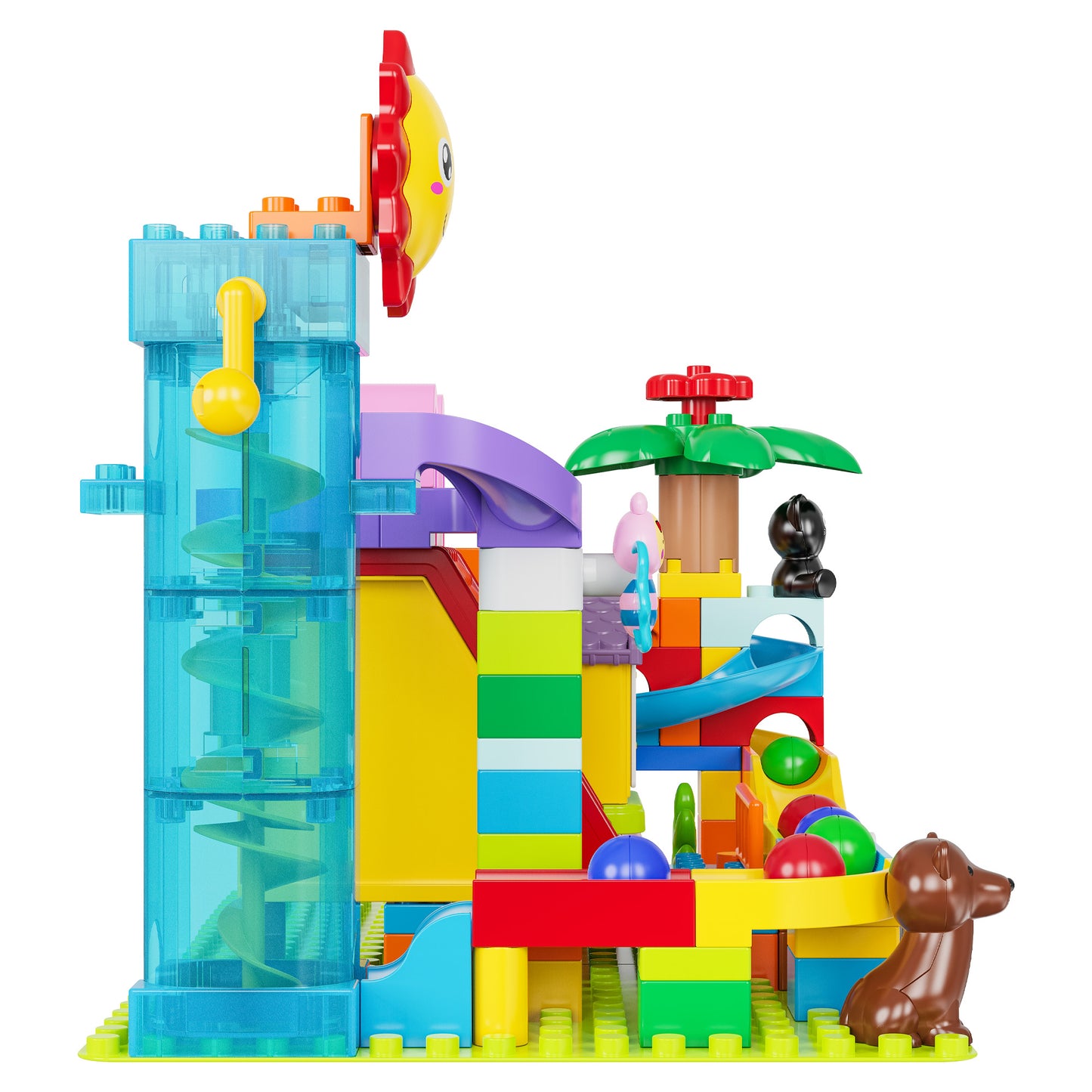 Contixo MK1 Marble Track Building Set, 118 Pieces, Ages 3+