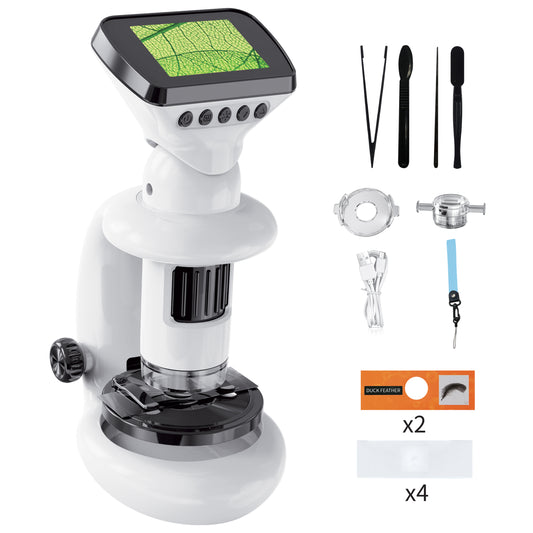 Contixo - MS2 WiFi Digital Microscope with LCD Screen, 1000X Magnification, Photo & Video Capture, Type-C Rechargeable
