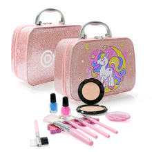 Contixo Pretend Play Kids Makeup Set w/ Sparkle Unicorn Case, Girl Toys for Ages 3+, Brushes, Nail Polish, Blush & Built-In Mirror, Safe & Non-Toxic