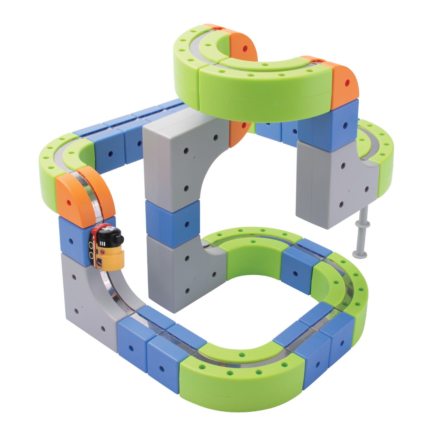 Contixo MT4 Magnetic Train Track Set | Motorized STEM Toy with Flip Bridge
