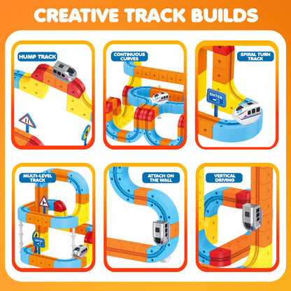 Contixo MT5 147-Piece Gear Track Train Set with Handheld Remote
