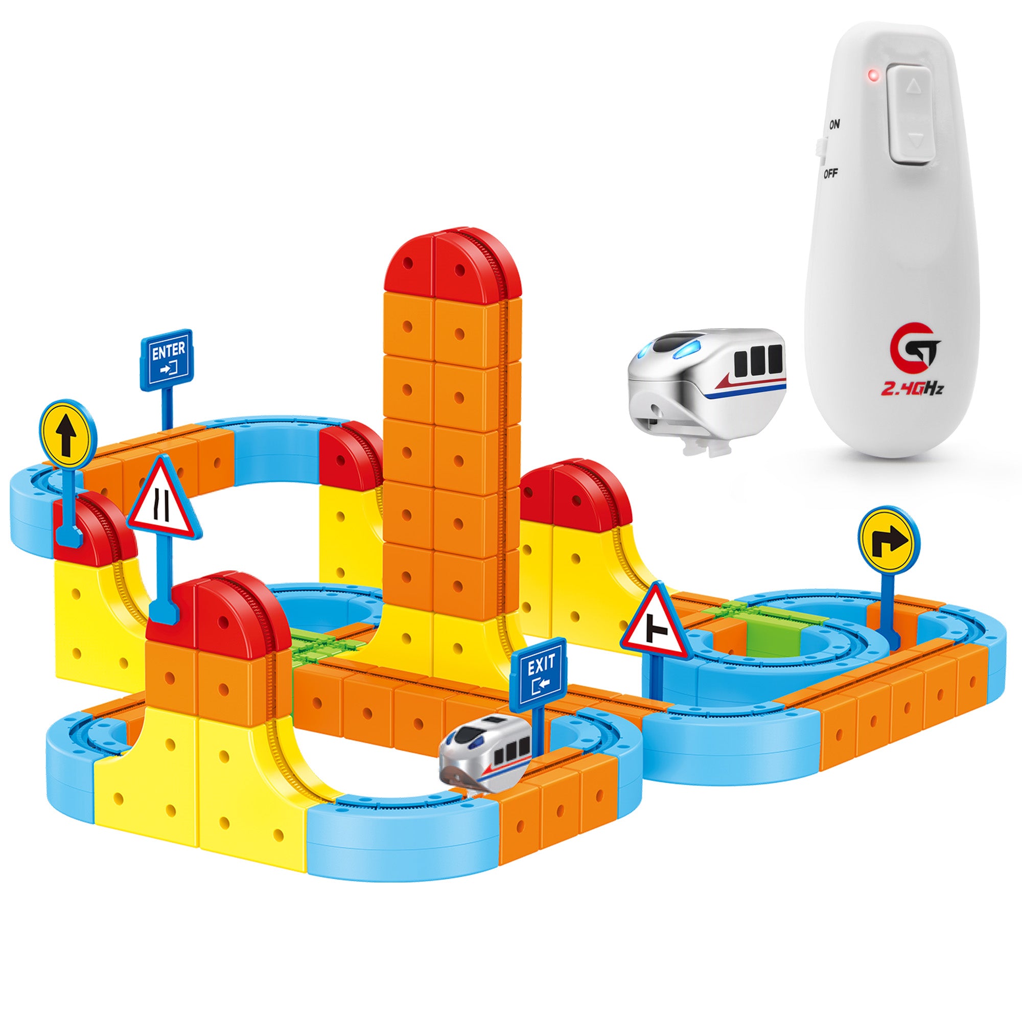 Contixo MT5 145-Piece Gear Track Train Set with Handheld Remote