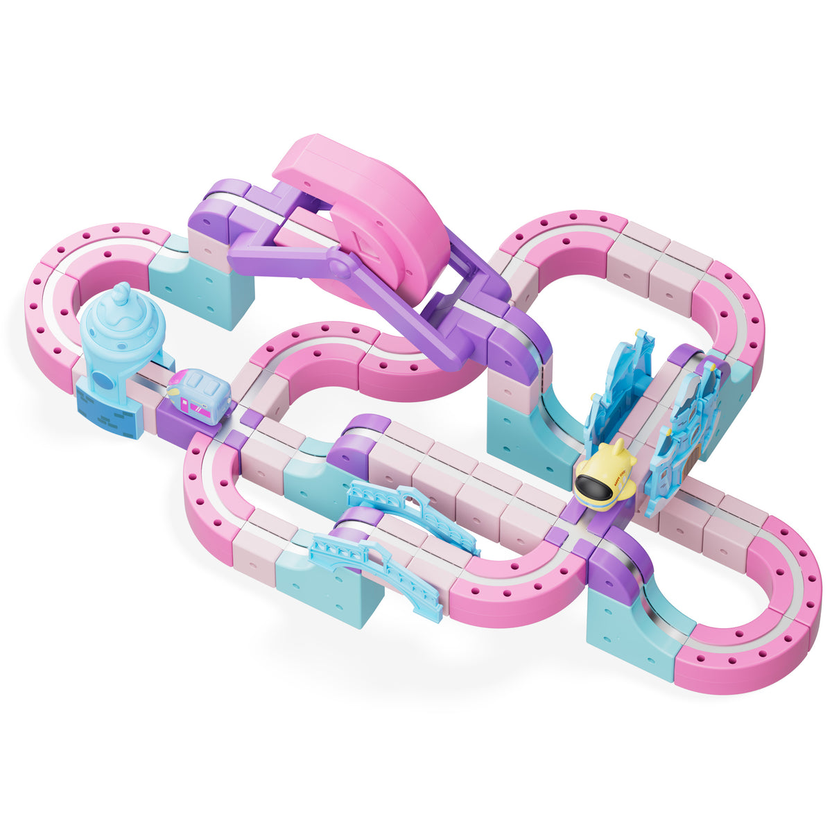 Contixo MT6 Princess Magnetic Train Track Set | Motorized STEM Castle Toy