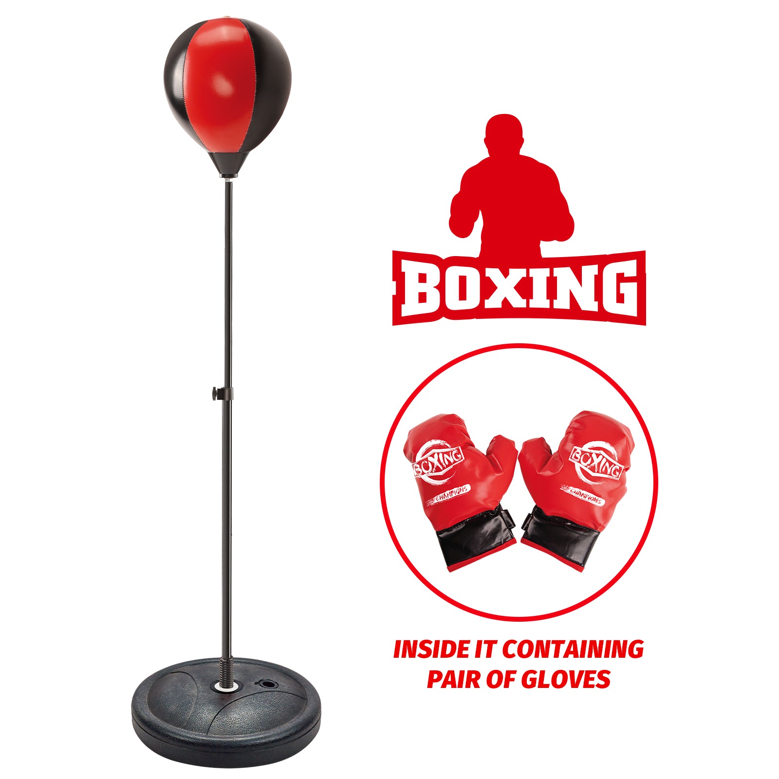 Contixo Kids Boxing Glove and Punching Bag Set with Adjustable Stand