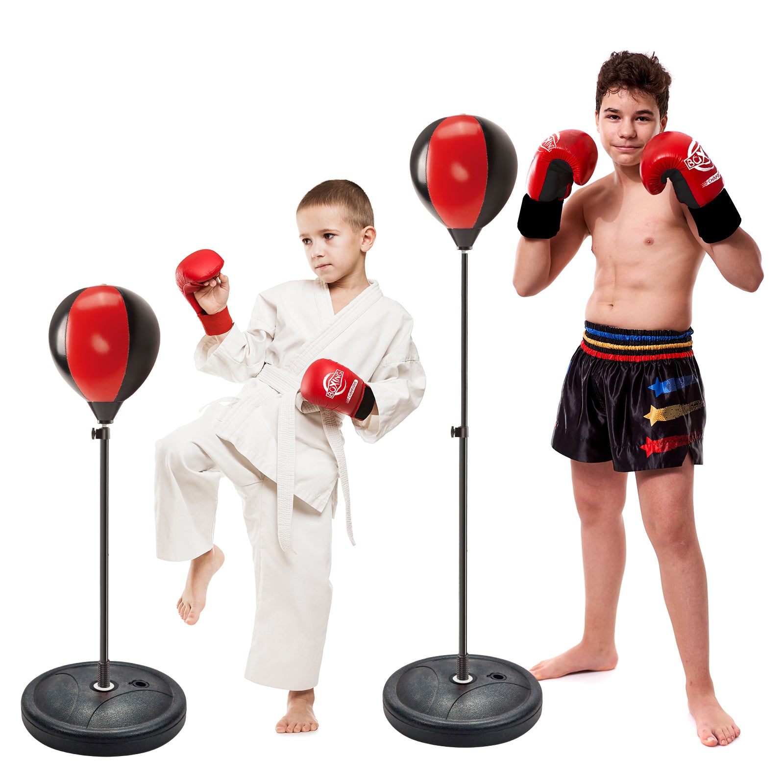 Contixo Kids Boxing Glove and Punching Bag Set with Adjustable Stand