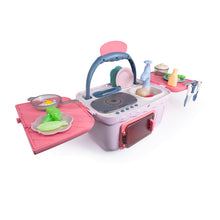 Contixo Kids Kitchen & Picnic Playset, Toddler Toys, Ages 3+, Interactive Grill, Sink & Oven, Mini Kitchen w/ Music & Lights, Color-Changing Foods, Boys & Girls