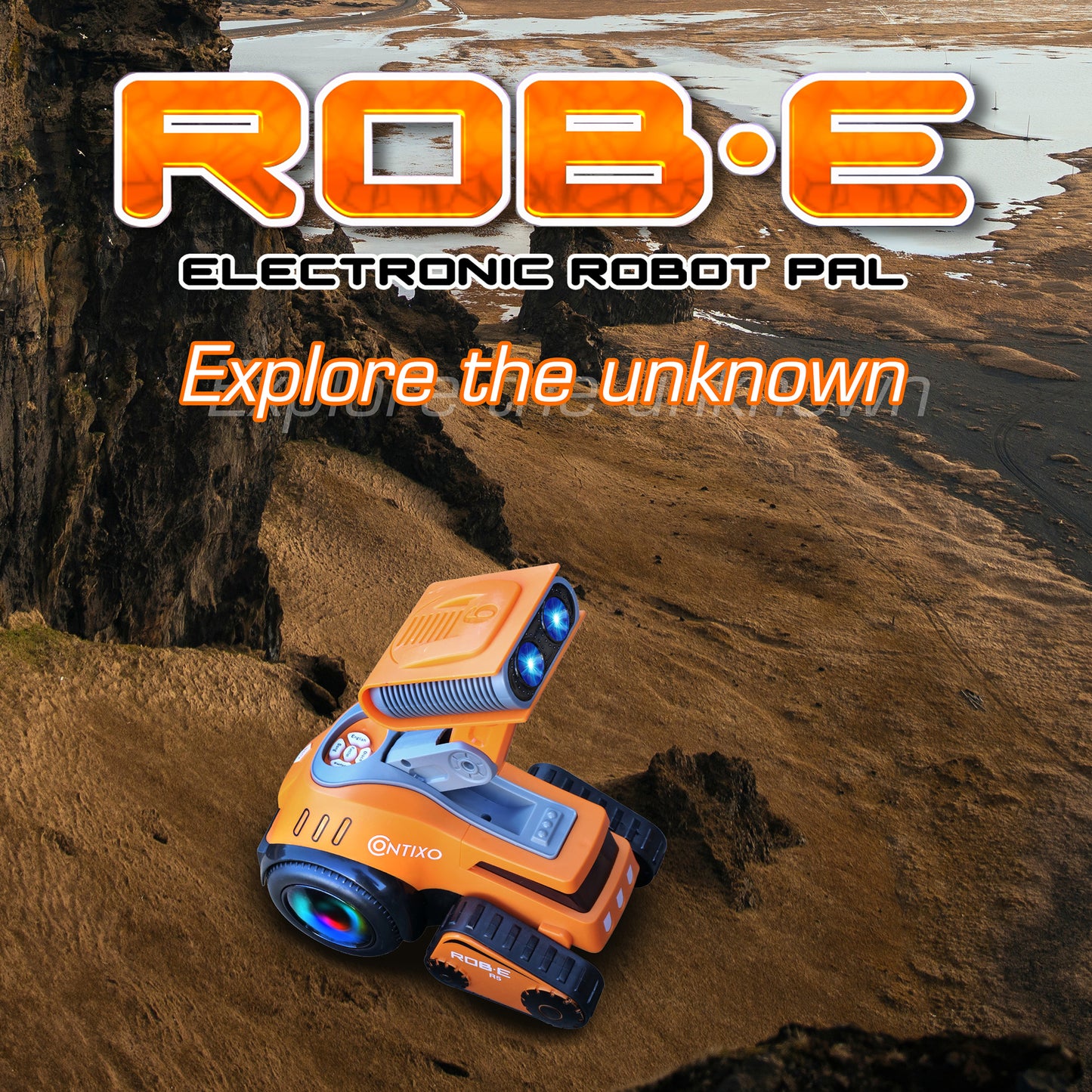 Contixo R5 Moon Rocket Rob-E Electronic Robot Toy for Kids - Dances, Plays Music, Light-Up Eyes