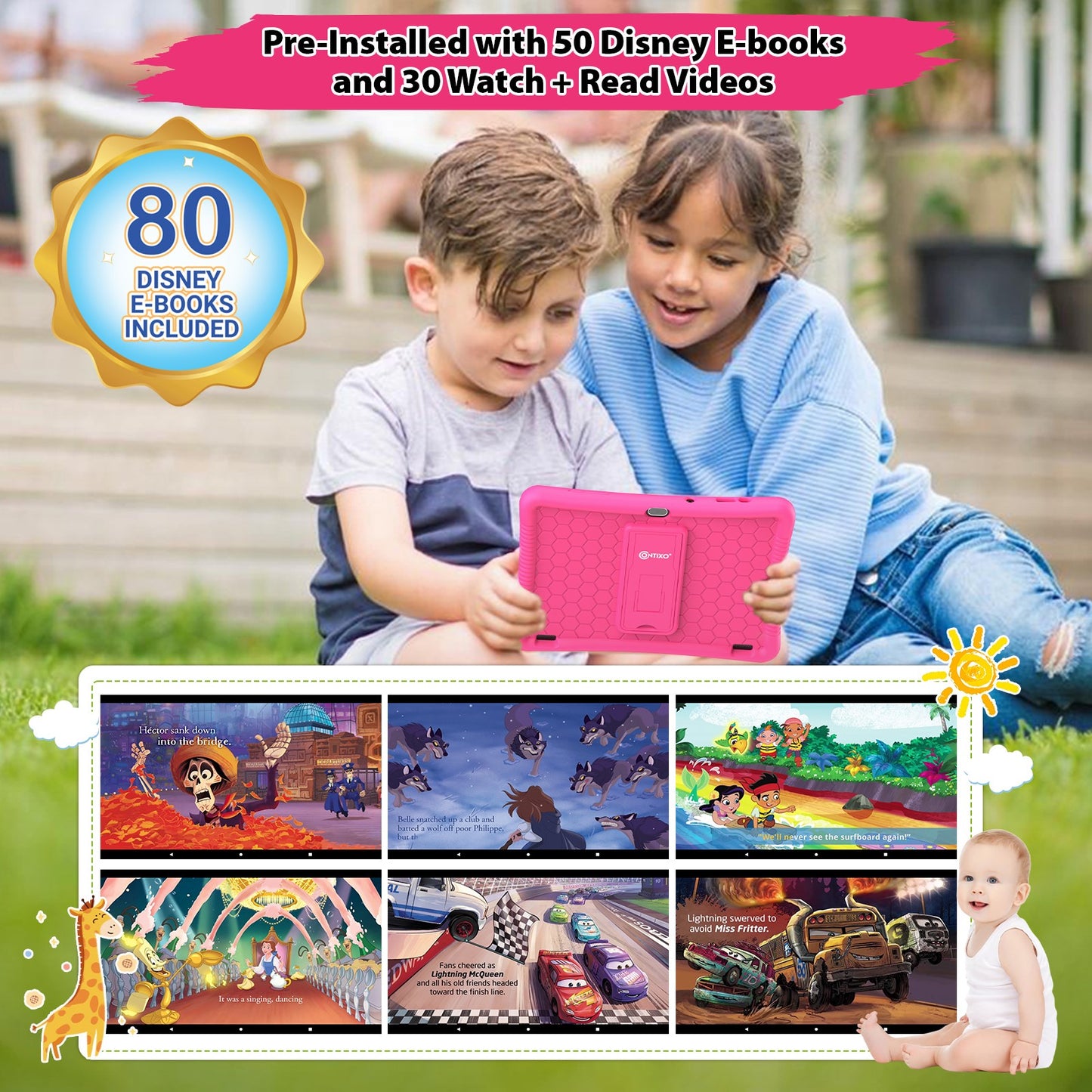 Contixo K102 10" Kids Tablet Featuring Disney E-Books
