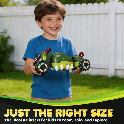 Contixo RC1 Mech Stunt Caterpillar Car for Kids - Futuristic 360° Omni-Directional RC Vehicle with Mist Spray, Colorful LED Lights & Sound, Flexible Torsion Body All-Terrain Stunt Car, 2.4GHz Remote Control Toy