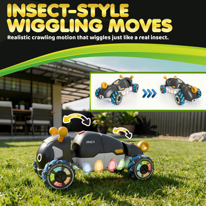 Contixo RC1 Mech Stunt Caterpillar Car for Kids - Futuristic 360° Omni-Directional RC Vehicle with Mist Spray, Colorful LED Lights & Sound, Flexible Torsion Body All-Terrain Stunt Car, 2.4GHz Remote Control Toy