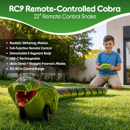 Contixo RC9 Cobra Snake | 22-Inch Realistic Slithering Remote Control Toy