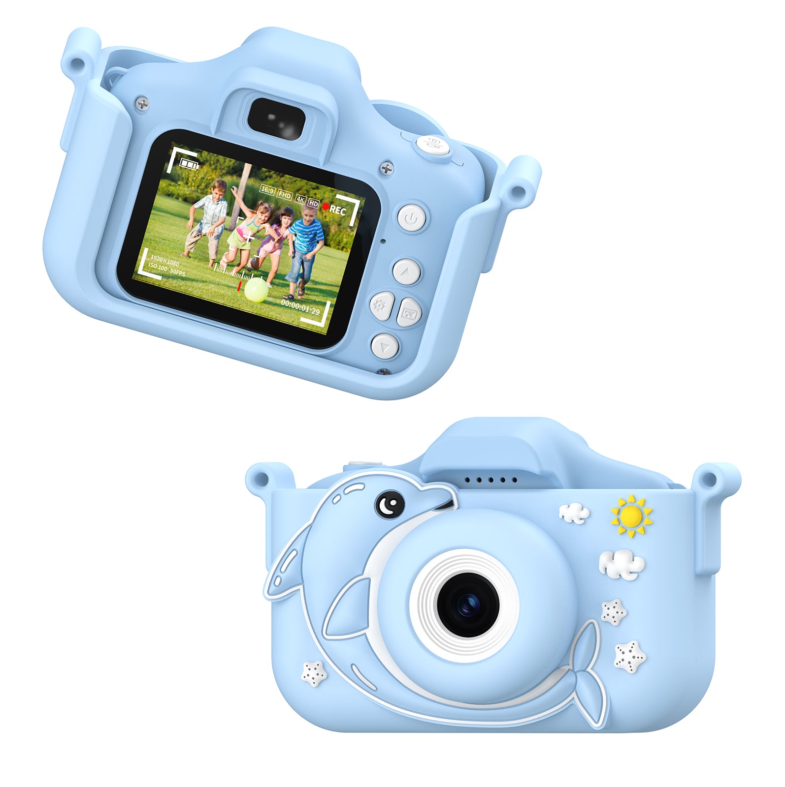 Contixo Kids Digital Camera 1080p HD, Dual Lens, Silicone Case
